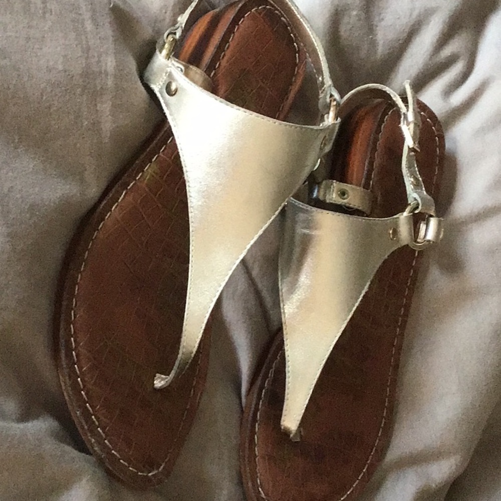 Sam Edelman size 8 gold sandals